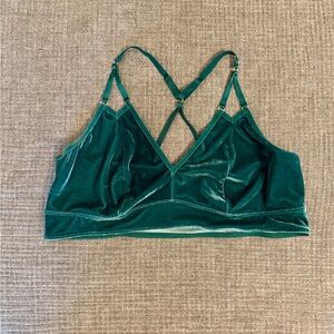 Torrid Teal Velvet Bralette